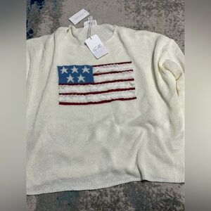 Gilli Cream Sweater with Flag Design